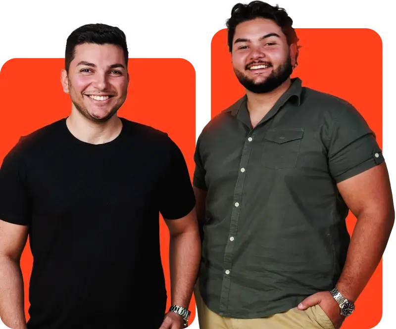 Imagem Felipe e Aurelio da Relanz juntos e Sorrindo 1